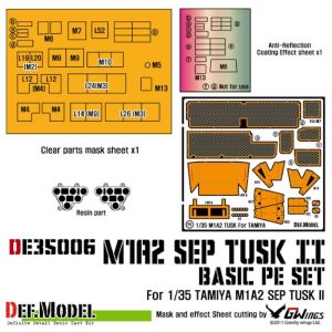 M1A2 Tusk Basic PE set with Mask seal (for Tamiya 1/35)