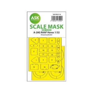 1/32 A-20G RAAF Havoc one-sided express fit mask for HK Models