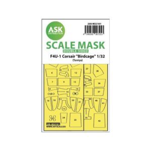 1/32 F4U-1 Corsair Birdcage double-sided express fit mask for Tamiya