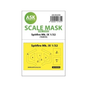 1/32 Spitfire Mk.IX one-sided masks for Tamiya