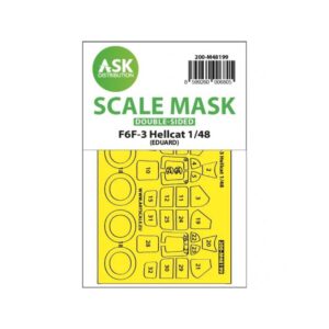 1/48 F6F-3 Hellcat double-sided express fit mask for Eduard