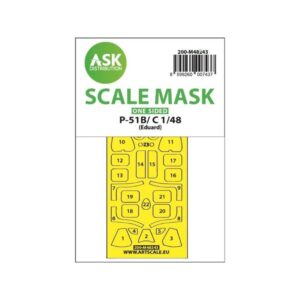 1/48 P-51B/C Mustang one-sided express fit mask for Eduard
