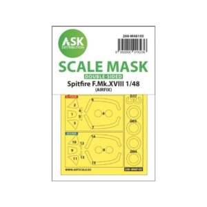 1/48 Spitfire F.Mk.XVIII double-sided mask self-adhesive, pre-cutted for Airfix