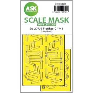 1/48 Su-27UB Flanker-C double-sided express fit mask for Kitty Hawk
