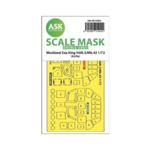 1/72 Westland Sea King HAR.3 / Mk.43 double-sided express fit mask for Airfix