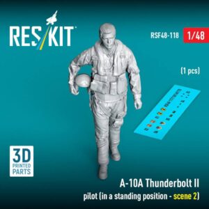 A-10A Thunderbolt II pilot (in a standing position - scene 2) (1 pcs) (3D Printed) (1/48)