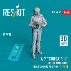 A-7 "Corsair II" Greece male pilot (in a standing position - type 3) (1 pcs) (3D Printed) (1/48)