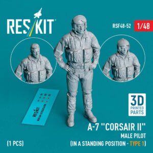 A-7 "Corsair II" male pilot (in a standing position - type 1) (1 pcs) (3D Printed) (1/48)