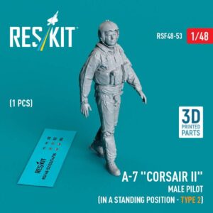 A-7 "Corsair II" male pilot (in a standing position - type 2) (1 pcs) (3D Printed) (1/48)