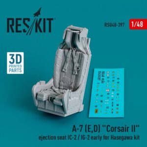 A-7 (E,D) "Corsair II" ejection seat IC-2 / IG-2 early for Hasegawa kit (3D Printed) (1/48)