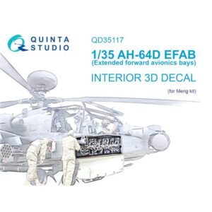 AH-64D Extended forward avionics bays 3D-Printed & coloured Interior on decal paper (Meng) - 1/35