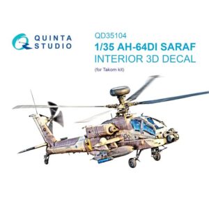 AH-64DI Saraf 3D-Printed & coloured Interior on decal paper (Takom) - 1/35