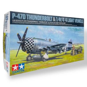 American fighter aircraft Republic P-47D Thunderbolt "Bubbletop" and 1/4 ton 4x4 Light Vehicle - Set