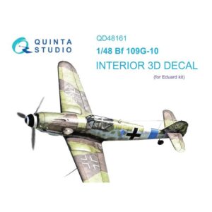 Bf 109G-10 3D-Printed & coloured Interior on decal paper (Eduard) - 1/48