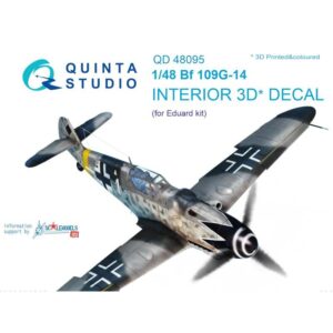 Bf 109G-14 3D-Printed & coloured Interior on decal paper (Eduard) - 1/48