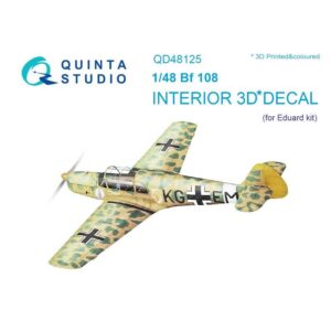 Bf108 3D-Printed & coloured Interior on decal paper (Eduard) - 1/48