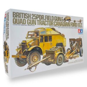 British 25Pdr. Field Gun & Quad Gun Tractor Canadian Ford F.G.T