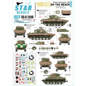 British Shermans on the beach 75th D-Day Special Normandie and France in 1944