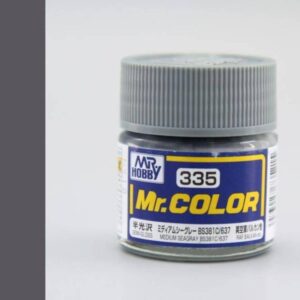 C-335 Medium Seagray BS381C 637 (10 ml) - Mr. Color for Aircraft Models, Great Britain