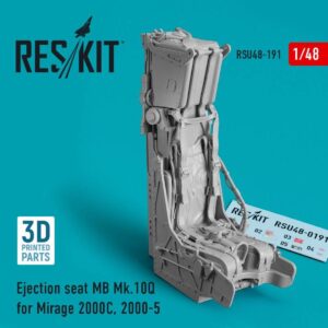 Ejection seat MB Mk.10Q for Mirage 2000C, 2000-5 (3D Printed) (1/48)