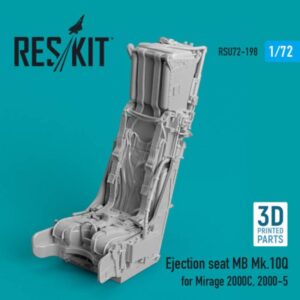 Ejection seat MB Mk.10Q for Mirage 2000C, 2000-5 (3D Printed) (1/72)
