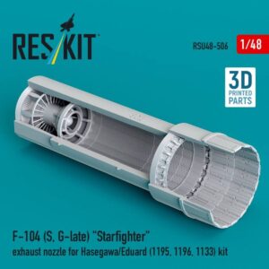 F-104 (S, G-late) "Starfighter" exhaust nozzle for Hasegawa/Eduard (1195, 1196, 1133) kit (3D Printed) (1/48)