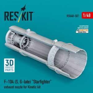F-104 (S, G-late) "Starfighter" exhaust nozzle for Kinetic kit (3D Printed) (1/48)