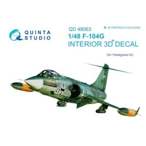 F-104G 3D-Printed & coloured Interior on decal paper (Hasegawa) - 1/48