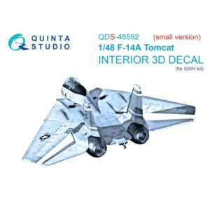 F-14A Tomcat 3D-Printed & coloured Interior on decal paper (GWH) (Small version) - 1/48