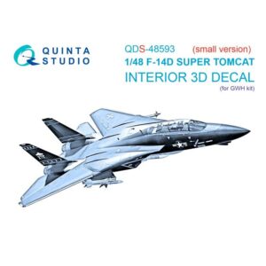 F-14D Super Tomcat 3D-Printed & coloured Interior on decal paper (GWH) (Small version) - 1/48