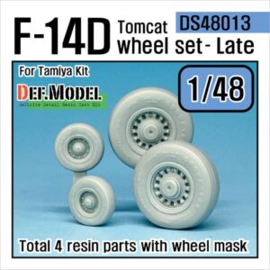 F-14D Tomcat Sagged Wheel set- Late (for Tamiya 1/48)
