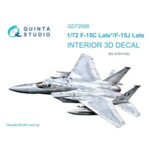 F-15C Late/F-15J Late 3D-Printed & coloured Interior on decal paper (GWH) - 1/72