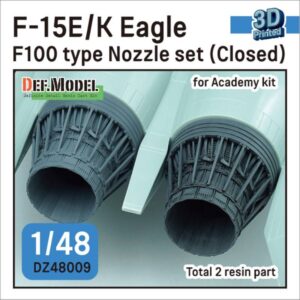 F-15E/K Eagle Nozzle set (F100 type) - Closed (for Academy 1/48)