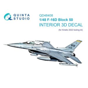 F-16D block 50 3D-Printed & coloured Interior on decal paper (Kinetic 2022 tool) - 1/48