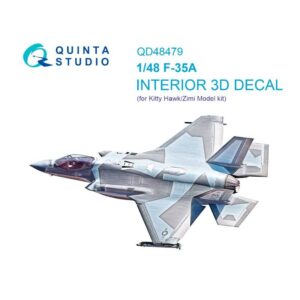 F-35A 3D-Printed & coloured Interior on decal paper (Kitty Hawk/Zimi Model) - 1/48