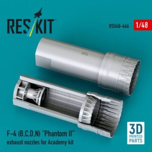 F-4 (B, C, D, N) "Phantom II" exhaust nozzles for Academy kit (3D Printed) (1/48)