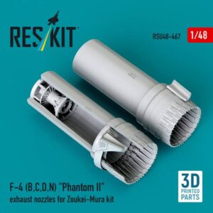 F-4 (B, C, D, N) "Phantom II" exhaust nozzles for Zoukei-Mura kit (3D Printed) (1/48)