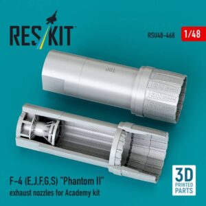 F-4 (E, J, F, G, S) "Phantom II" exhaust nozzles for Academy kit (3D Printed) (1/48)