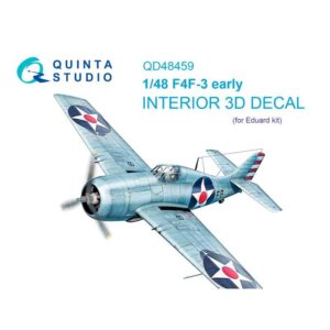 F4F-3 early 3D-Printed & coloured Interior on decal paper (Eduard) - 1/48