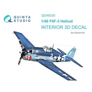 F6F-3 Hellcat 3D-Printed & coloured Interior on decal paper (Eduard) - 1/48