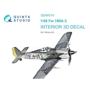 Fw 190A-3 3D-Printed & coloured Interior on decal paper (Tamiya) - 1/48