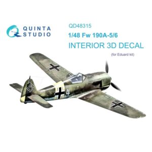 Fw 190A-5/6 3D-Printed & coloured Interior on decal paper (Eduard) - 1/48