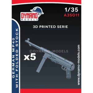 German Weapon MP40 with Folded Stock (5pcs) - 3D Print