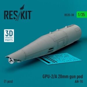 GPU-2/A 20mm gun pod (1 pcs) (AH-1G) (3D Printed) (1/35)