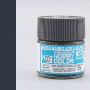 H-331 Semi-Gloss Dark Sea Grey BS381C/638 (10ml) - Mr. Color for Aircraft Models, Great Britain