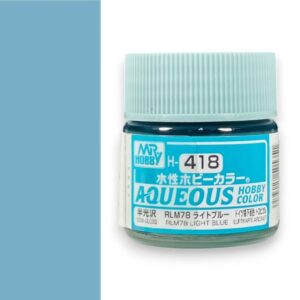 H-418 Semi-Gloss RLM 78 Light Blue (10ml) - Mr. Color for Aircraft Models, Germany, WWII