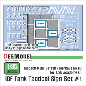 IDF Tank Tactical sign Decal set 1 (1/35)