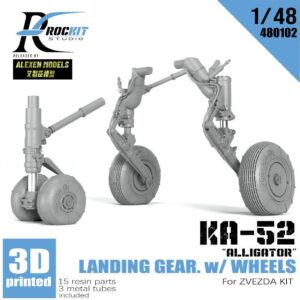 Ka-52 landing gear with weighted wheels (for ZVEZDA)