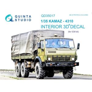 KAMAZ 4310 3D-Printed & coloured Interior on decal paper (ICM) - 1/35