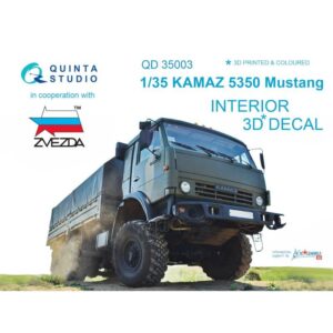 KAMAZ 5350 Mustang Family 3D-Printed & coloured Interior on decal paper (Zvezda) - 1/35